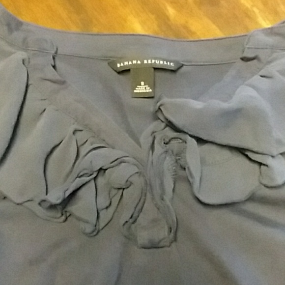 Banana republic 3/4 length small navy top - Picture 2 of 2